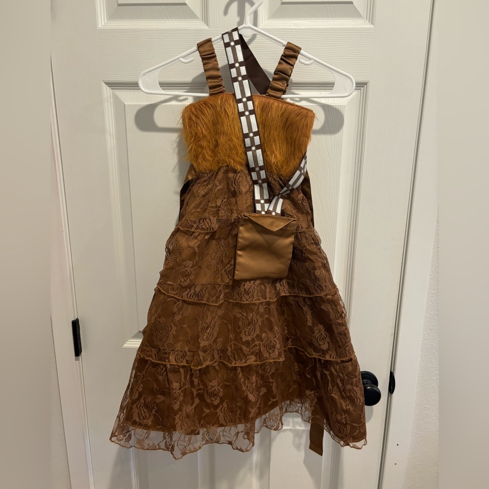 Girls Chewbacca dress costume, with bandolier purse, 5T